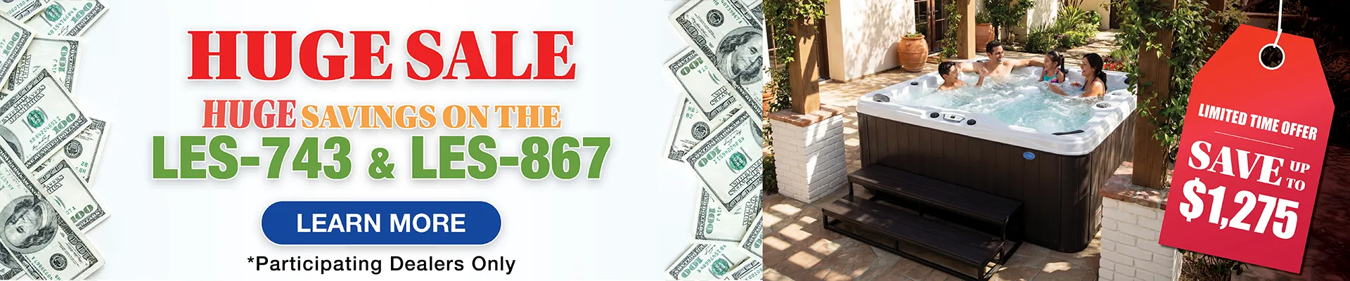 Calspas hot tub being used in a family setting - Desoto