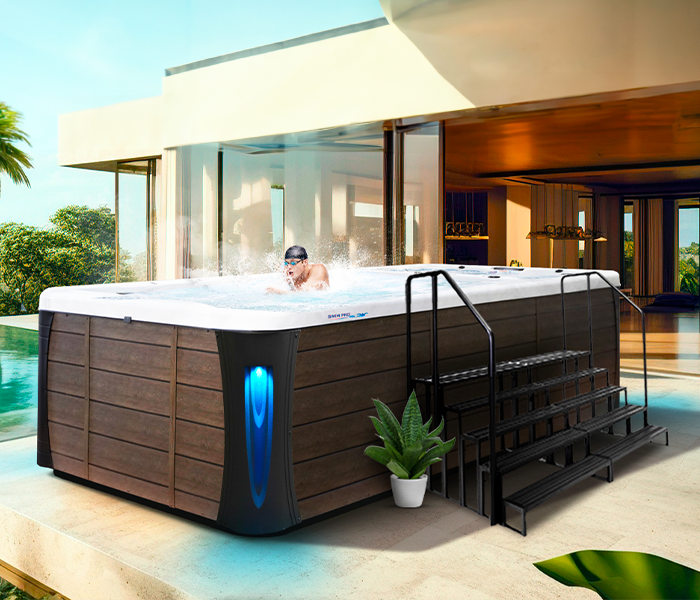 Calspas hot tub being used in a family setting - Desoto